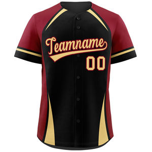 Venta al por mayor Retro cuello redondo béisbol Jersey transpirable Digital impreso Logo nombre bordado de talla grande disponible ropa de softball - Product Image 2
