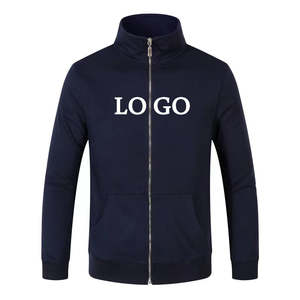Sudadera con Capucha Bordada en 3D Personalizada para Hombre, Chaqueta con Cremallera Completa, Patrón Sólido, Felpa de Algodón, Fabricante de Sudaderas - Product Image 1