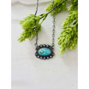 Collier Ray Calladitto en turquoise de la montagne du Sonoran et argent sterling, cadeau pour toutes les occasions - Product Image 1