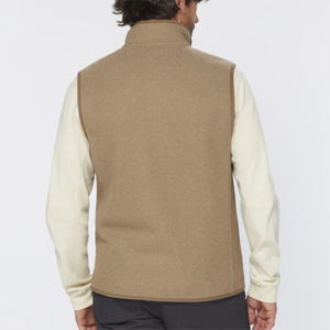 Logo personnalisé respirant hommes polaire gilet Slim Fit polaire sans manches veste fermeture éclair complète chasse en plein air polaire gilet pour hommes - Product Image 2
