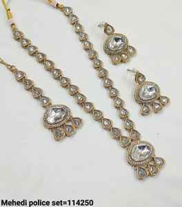 Glamorous Kundan Stone <b>Jewellery</b> <b>Set</b> For Weddings Parties Engagements Wholesale Womens Indian Wear Long <b>Jewellery</b> <b>Set</b> For Woman - Product Image 5