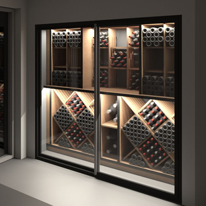 Nouveau produit armoire à vin intégrée en acier inoxydable SS304 zéro formaldéhyde facile à nettoyer et hygiénique maison <span class=keywords><strong>bar</strong></span> armoire de luxe - Product Image 2