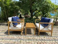 Ensemble de canapés de jardin en bois moderne 2023, mobilier d'extérieur pour salle à manger, idéal pour écoles, appartements, villas, salons, cours, entrepôts, hôtels et maisons.