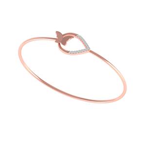 Bracelet de qualité supérieure en or fin 14 carats avec diamants Kada conçu pour les commandes en gros et les marchés B2B de luxe, moteur de croissance et d'innovation - Product Image 2