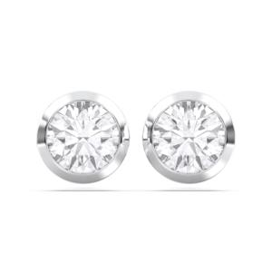 F-G สตั๊ดกลม2.00กะรัต/VS ชุดตัวเรือนเพชรที่โตในห้องทดลองต่างหูแบบกดด้านหลังเป็นของขวัญสีเงินสเตอร์ลิงสำหรับเธอ - Product Image 1