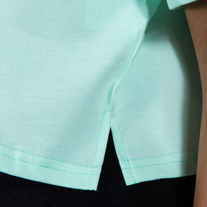 Débardeur personnalisé pour femme, respirant, écologique, couleur unie, manches courtes, service OEM, polyester/nylon, vêtements de fitness - Product Image 6