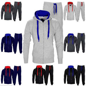 Chándal ecológico de algodón 100% con cremallera para hombre, ropa deportiva de invierno para correr, entrenamiento, actividades al aire libre - Product Image 6