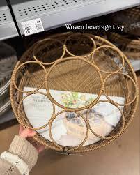 ถาดใส่เครื่องดื่มหวายสานมือ สำหรับใส่ไวน์และแก้ว เหมาะสำหรับใช้กลางแจ้ง ลานบ้าน และบาร์ - Product Image 2