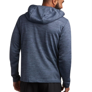 Sudadera con capucha OEM personalizada para hombre con cremallera completa Impresión de logotipo de tela transpirable y opciones de marca privada Gymwear - Product Image 5