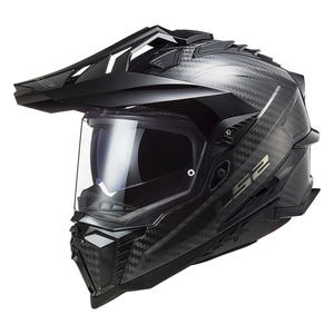 MX701 Explorer Carbon Enduro Hull Nuova Condizione Macchina per Intaglio Grafica Nera LS2 - Product Image 1