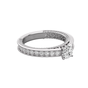 Bague solitaire en or 14 carats pour femmes avec diamant cultivé en laboratoire - Product Image 5
