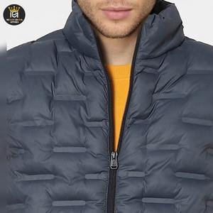 Gilets matelassés imperméables et respirants pour hommes, style à fermeture éclair, avec capuche, en toile personnalisable, collection automne-hiver, vente en gros - Product Image 5