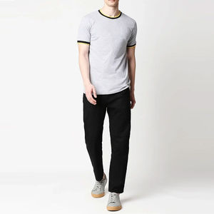 Camisetas de Hombre 100% Algodón, Tejido de Estambre, Tacto Suave, Uso Diario, Casual, Manga Corta, Corte Regular, para Ropa de Temporada Cálida - Product Image 4