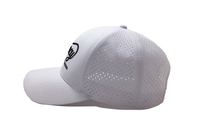 Casquette de golf perforée sportive et formelle à 6 panneaux, avec logo brodé personnalisé, imperméable, avec corde et trous découpés au laser, pour la performance, vente en gros