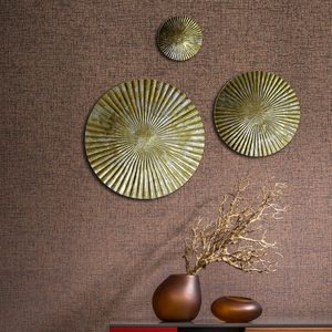 Escultura de pared de Metal única y moderna, arte dorado, naturaleza muerta, colgante para el hogar, oficina, dormitorio, decoración de habitaciones, Idea de regalo de cumpleaños - Product Image 2