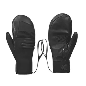 Meilleures ventes Gants de moufles de ski en cuir d'hiver imperméables C100 en cuir de vachette véritable respirante et isolée sur mesure - Product Image 1
