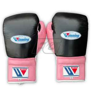 Gants de boxe Hook and Loop Winning en cuir de vachette véritable de qualité supérieure avec absorption des chocs, design respirant et léger - Product Image 2