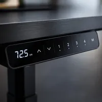 Scrivania Elettrica Regolabile in Altezza a 3 Stadi con Colonna Telescopica in Acciaio Laminato a Freddo, Scrivania con Doppio Motore per Lavoro in Piedi