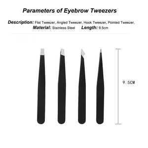 Pince à cils et à sourcils en acier inoxydable au design personnalisé Ciseaux à pointe pointue avec mallette à outils durable - Product Image 6
