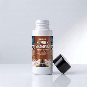 CHAMPÚ EN POLVO - Champú en polvo práctico, funcional y ecológico que limpia y nutre con betaína, wakame, Hecho en Italia - Product Image 1