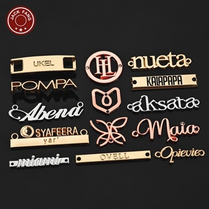 Bag <b>Gold</b> Engraved Hijab Abaya Scarf Shoes Custom Brand logo Metal Label custom logo metal tag for <b>Clothes</b> Clothing - Product Image 2