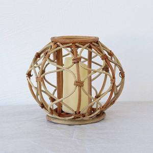 Glass Incense Holder Luxury Exquisite <b>Rattan</b> Candle Sleeve Holders for Wedding Banquet Dining Table Living Room Bedroom Decor - Product Image 5