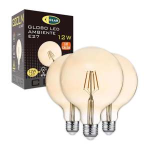 12W G125 LED Filament <b>Bulb</b> E27 Amber Tone for Home Decor - Product Image 4