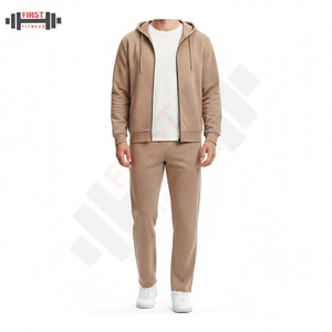 Ensemble de survêtements de course décontractés pour hommes, best-seller, jogging classique à rayures, ensemble deux pièces, logo imprimé, tailles plus disponibles - Product Image 1