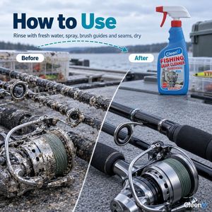 Spray detergente per mulinelli da pesca 250ml, inibitore di ruggine, detergente per attrezzatura da pesca in acqua salata per canne, guide e scatole porta attrezzi, OEM Private Label - Product Image 4