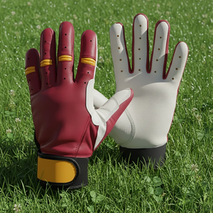 Gants de frappe professionnels avec logo personnalisé, en cuir véritable, pour softball et baseball, équipement sportif directement de l'usine - Product Image 2