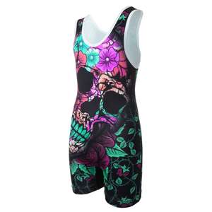 Maillot de lutte avec impression par sublimation personnalisée pour hommes Vente en gros de tissu polyester spandex Vêtements d'arts martiaux - Product Image 4