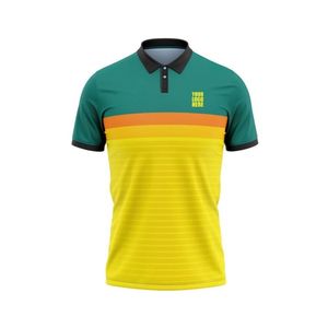 เสื้อกีฬาคริกเก็ตเสื้อเจอร์ซีย์แห้งเร็วน้ำหนักเบาออกแบบได้ตามต้องการชื่อโลโก้สโมสร - Product Image 3