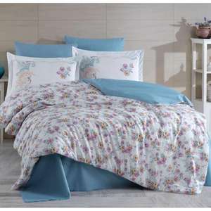 Ensemble de housse de couette Gloria Blue Hobby Double Ranforce de qualité supérieure pour le confort et le style - Product Image 1
