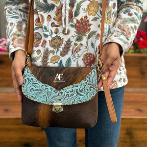 Sacs à main en cuir de vachette occidental de style unique pour sac à main de sculpture pour femmes sac à bandoulière décontracté élégant sacs en cuir véritable - Product Image 1