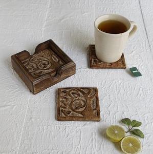 High Quality Customizable Square Walnut Wood <b>Coasters</b> Quality <b>Wooden</b> <b>Coasters</b> for Wholesale High Quality Blank Mats & Pads - Product Image 5