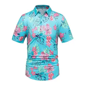 Хит продаж, новейшая цветная сублимационная футболка-поло из хлопка и полиэстера, быстросохнущая прочная Мужская футболка-поло для гольфа