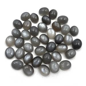 Lote de 32 cabujón ovalado de piedra lunar gris natural 8x10 MM 100 CT IGI Certified Loose Gemstone" - Product Image 1