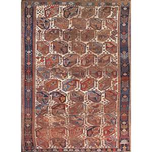 Tapis en laine noués à la main Nuray Ivory Pae-4858, motif géométrique abstrait, 10 mm, pour salon, couloir, technique Tabriz, rectangulaire - Product Image 1