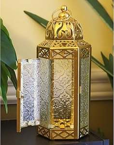 Wholesale Metal Hanging <b>Moroccan</b> <b>Lantern</b> With Glass Panels Premium Quality Festival Decor <b>Lantern</b>. - Product Image 5