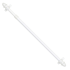 Asta per Tende Estensibile Rotonda 12/72-123 Bianca - Product Image 1