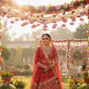 Canopée de mariage lourde en Phoolon Ki Chadar pour l'entrée de la mariée |   Chadar de mariage à la fleur de jasmin |   Décoration Doli indienne punjabi pakistanaise - Product Image 1