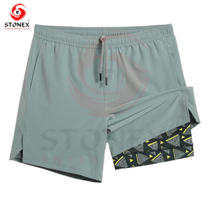 2025 course entraînement Fitness vêtements pour hommes séchage rapide Polyester logo personnalisé hommes course Shorts sport - Product Image 6