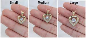 Collar con Colgante de Corazón de Diamante Moissanite VVS Antiguo con Joyería Fina de Oro de 14k para Mujer, Moda de Lujo a Bajo Precio - Product Image 6