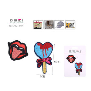 Mouth Lollipop Pattern <b>Clothing</b> <b>Patches</b> - Product Image 1