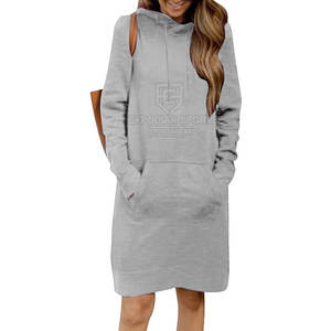 Sudaderas Largas Casuales de Mujer de Alta Calidad para Invierno, 100% Algodón, Transpirables, con Diseño Personalizado y Logotipo Frontal a Bajo Precio - Product Image 1