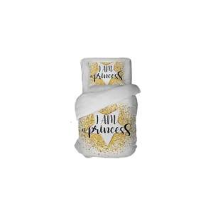 L'ensemble de housse de couette simple à impression numérique I Am Princess comprend une housse de couette et 1 taie d'oreiller - Product Image 1