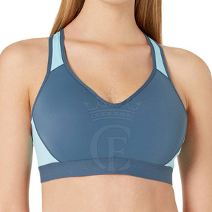 Sujetador deportivo de tela ultrasuave de fácil uso para mujer, diseño personalizado, Sujetador deportivo acolchado con espalda cruzada para mujer - Product Image 1