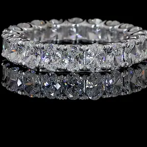 Lab yetiştirilen elmas aşk yüzüğü 9k 10k 14k beyaz altın oval kesim vvs elmas IGI sertifikalı