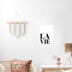Impression artistique La Vie, design élégant DIN A4 pour la décoration de la maison - Product Image 1