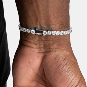 5mm 925 <b>Sterling</b> <b>Silver</b> Tennis <b>Bracelet</b> with White Gold Plating Wholesale Men's Moissanite <b>Bracelets</b> & Bangles Gifts - Product Image 4